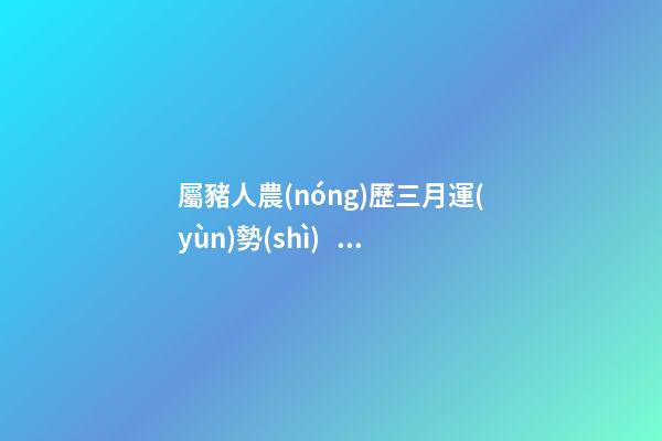屬豬人農(nóng)歷三月運(yùn)勢(shì)，1971年農(nóng)歷3月19日戌時(shí)出生屬豬人的運(yùn)勢(shì) 農(nóng)歷1993年3月19日，出生的人命運(yùn)怎么樣？什么星座-第1張-觀點(diǎn)-玄機(jī)派